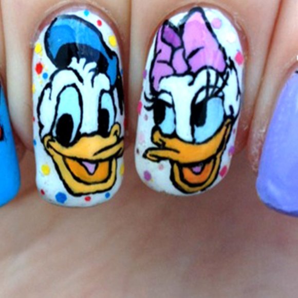 DISNEY (Daisy & Donald Duck) Fingernail Stickers Manicure Decals - Picture 6 of 9